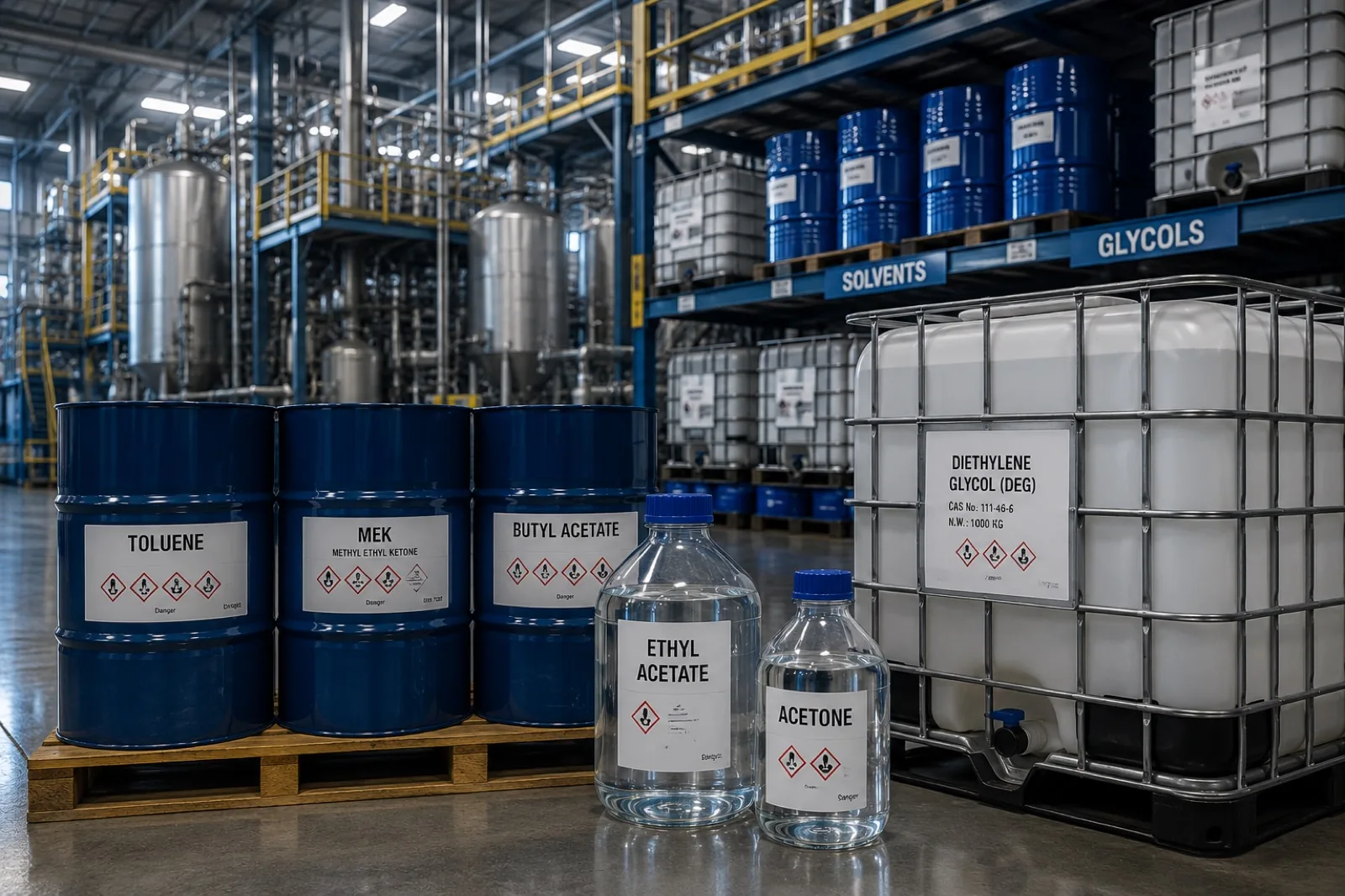 Industrial Solvents & Glycols in Pakistan — Types, Uses & Licensed Indenting